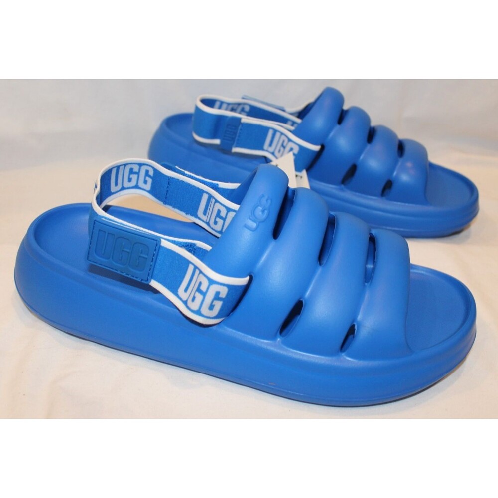 UGG MEN'S SPORT YEAH WATER RESISTANT SLINGBACK SANDALS ROYAL BLUE NIB 10